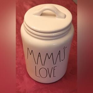 Rae Dunn Off-White Ceramic Cookie Jar, Artisan Collection 9.5" Tall, 19" Around.